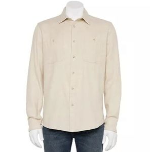 New! Men’s Super Soft Flannel Oatmeal Cream 4XLT Sonoma